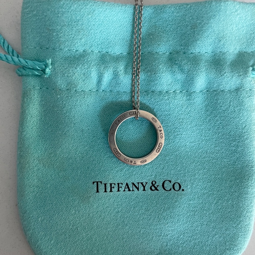 Tiffany & Co. Silver Circle 1837 Necklace